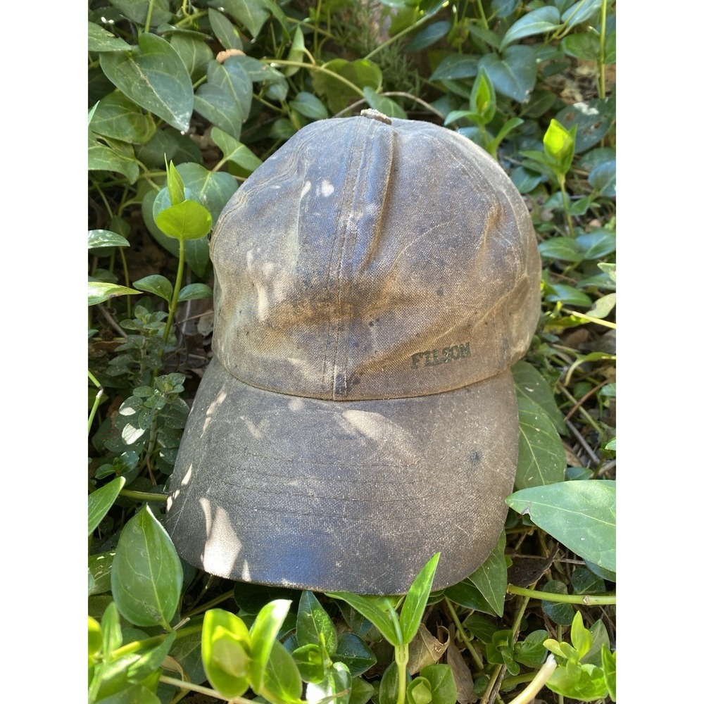 Vintage Filson Tin Cloth Fitted Hat Distressed Thrashed Size 7